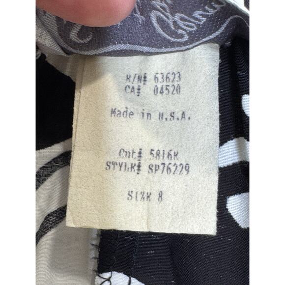 Saint Germain White Black Gambling Card Printed Bedazzled Blouse Short Set Small - Picture 14 of 15